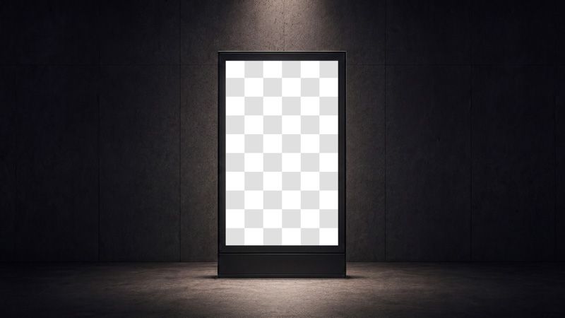 Preview mockup 2 free digital poster lightbox mupi mockup