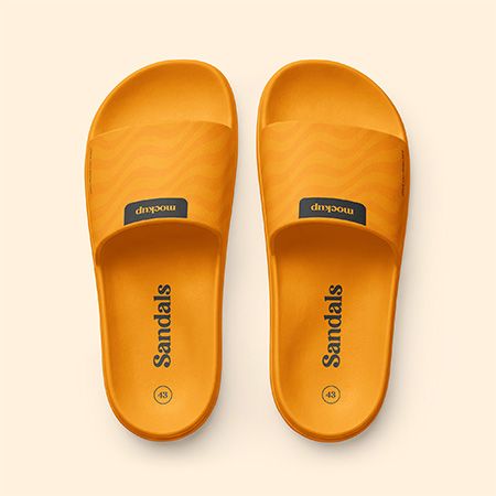 Rubber Slide Sandals Mockup Set
