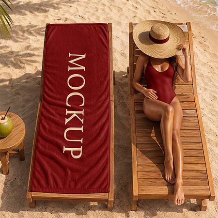Summer Beach Towel Mockup Set