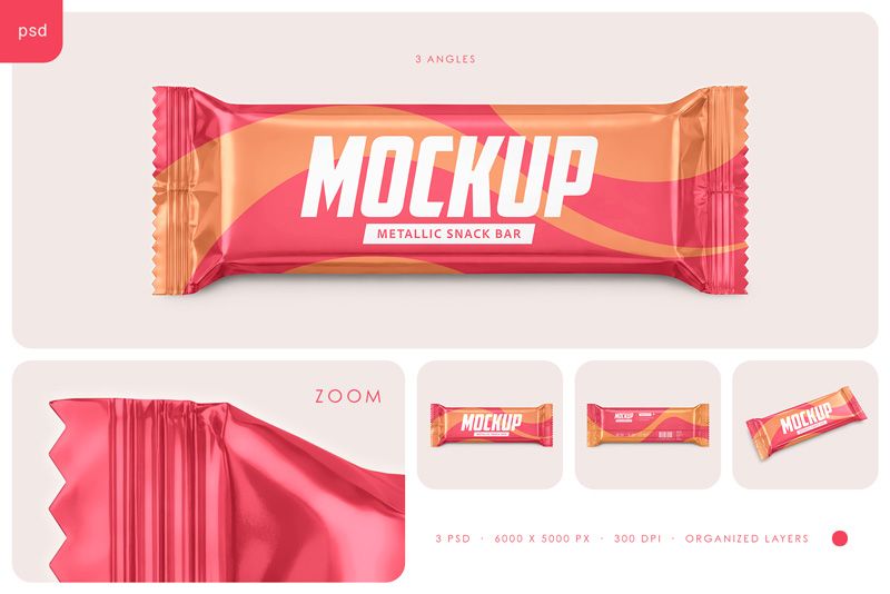 Preview bundle 1 metallic snack bar mockup set