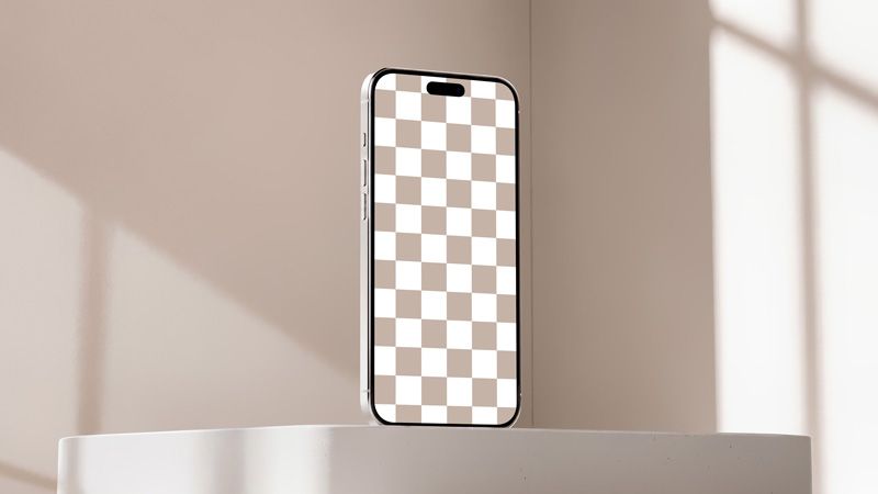 Preview mockup 2 free iphone on pedestal mockup
