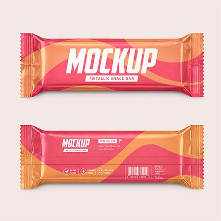 Metallic Snack Bar Mockup Set
