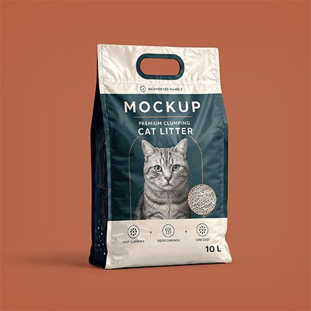 Cat Litter Packaging Mockup Set