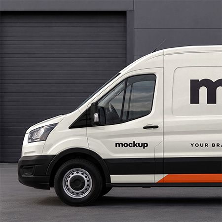 Free Cargo Van Mockup