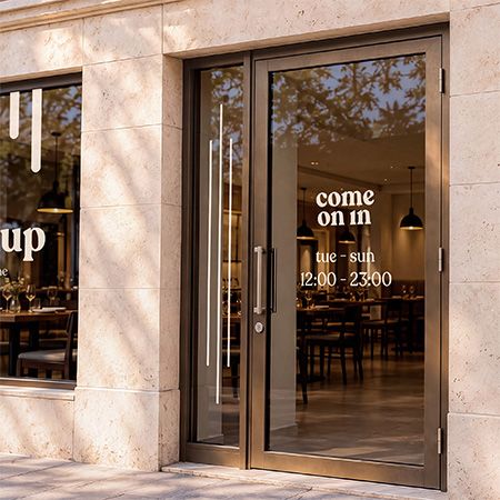 Free Restaurant Window Mockup